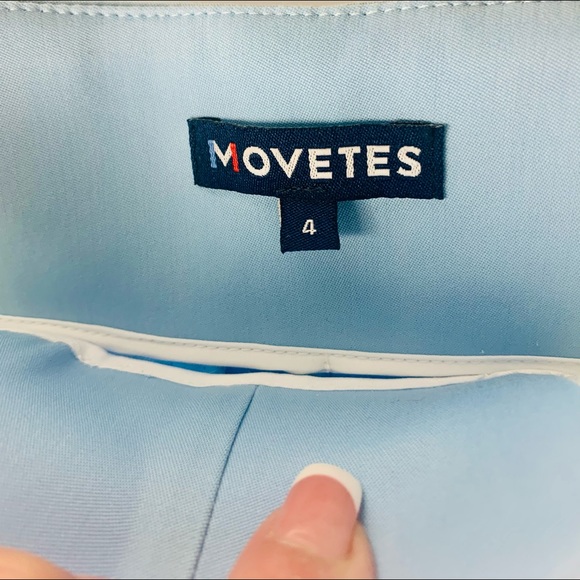 Movetes Women's Light Blue Premium Golf Pants - Picture 3 of 3